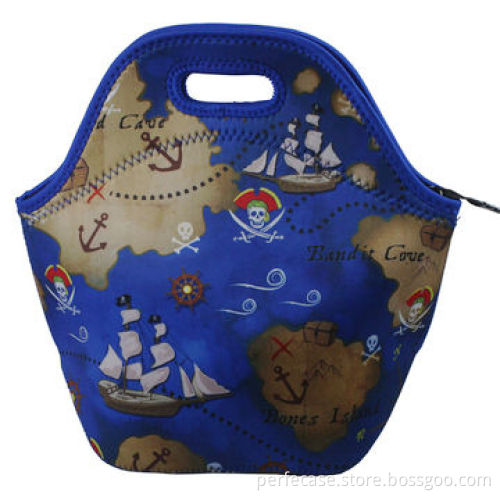 Neoprene Lunch Tote with Convenient Carrying Handle, Various Patterns Available